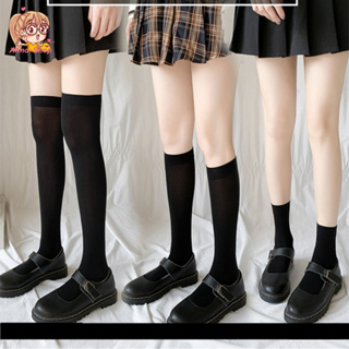annacny ถุงเท้ายาว ถุงน่องเนือเข่า สไตล์โลลิต้า ยืดหยุ่นสูง …