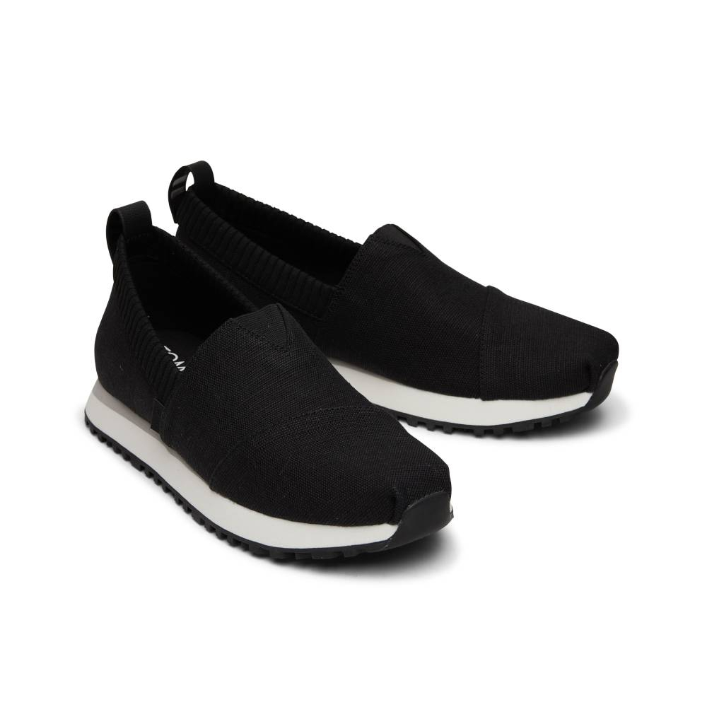 TOMS รองเท้าลำลองผู้ชาย สลิปออน รุ่น Alpargata Resident 2.0 Black Heritage Canvas (CD) รองเท้าลิขสิทธิ์แท้