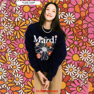 MARDI MERCREDI SWEATSHIRT FLOWERMARDI BLOSSOM_NAVY WHITE direct shipiing from korea