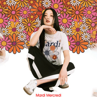 MARDI MERCREDI TSHIRT FLOWERMARDI BLOSSOM_HEATHER NAVY direct shipiing from korea