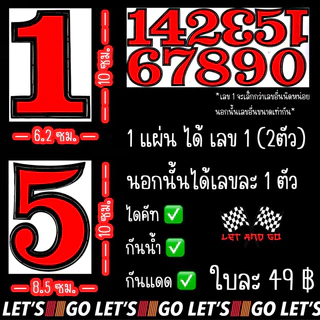 สติกเกอร์ตัวเลข 0-9 ขนาด 8.5x10ซม. ใบละ 49 บาท มี9สี🌈ให้เลือก sticker ตัวเลข