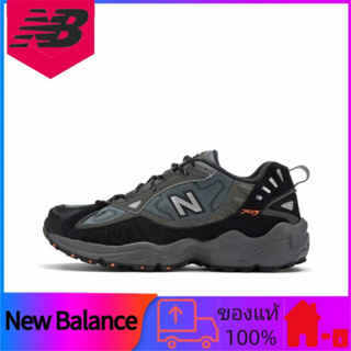 ของแท้ 100% Aape x New Balance NB 703 สวมใส่สบายรองรับแรงกระแทกรองเท้าวิ่งต่ำสีเทาดำ