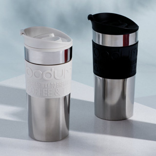 พร้อมส่ง💥Bodum Coffee Travel Press With Extra Lid Stainless Steel - 0.35 L, 12 Oz