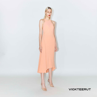 VICKTEERUT Halter Neck Drape Dress เดรสคล้องคอ จับเดรป