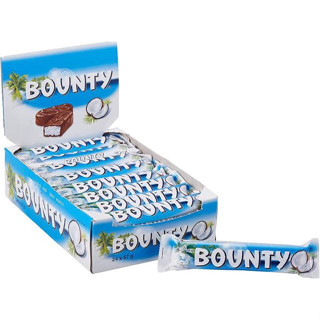 Bounty Chocolate 24x57g (1 box) บาว์นตี้ ช็อกโกแลตบาร์ 24x57 กรับ (1กล่อง)