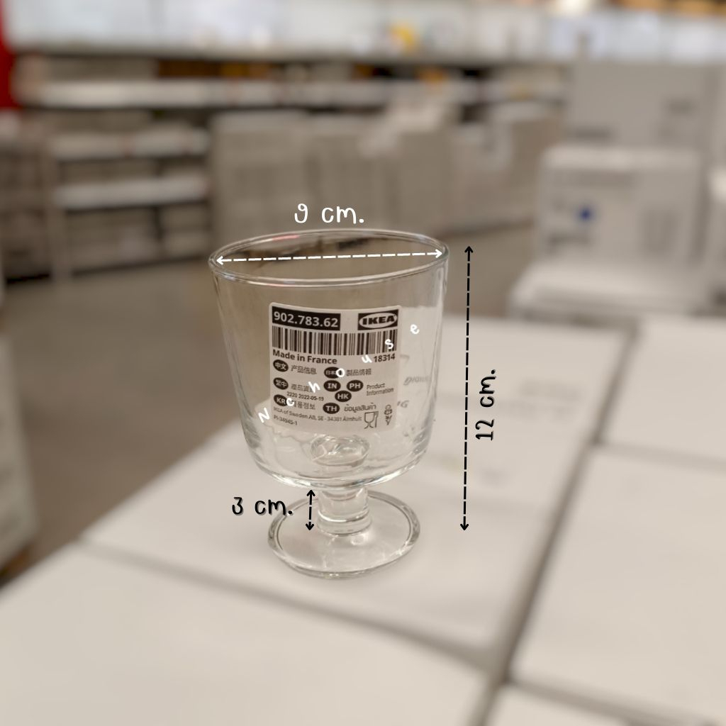 Ikea อิเกีย แก้วก้าน แก้วน้ำ glass 300ML รูปที่ 2