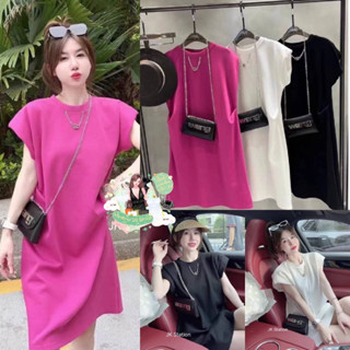 𝐍𝐞𝐰 Maxidress แต่งสร้อยคอ พร้อมกระเป๋า