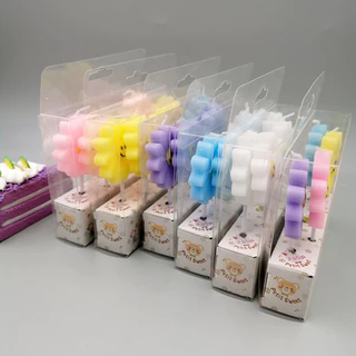 🔥พร้อมส่ง 🔥เทียนดอกเดซี่ (แพค4 ชิ้น)(รวมสี)