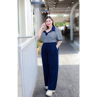 🔥Plussize🔥ชุดเซทเสื้อ+กางเกงคนอ้วน🔥อก 40-52   เอว 34-46