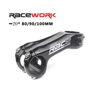 RACEWORK MTB Stem เสตม RACEWORK -20 องศา ขนาด 80/90/100 มม. เสต็ม สเต็ม คอแฮนด์