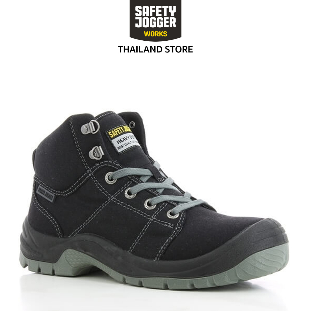 [ ลิขสิทธิ์แท้พร้อมส่ง ] Safety Jogger รุ่น DESERT S1P รองเท้าเซฟตี้หุ้มข้อ หัวเหล็กผ้าใบคอตต้อน สีด