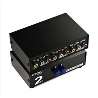 MT- VikI 2 Ports AV Switcher Manual RCA Video Audio Switch for DVD HDTV STB VCD (Black) - intl.