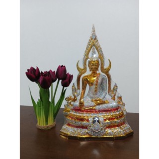พระพุทธชินราช(ชุบกะไหล่ทองกากเพชร)หน้าตัก5นิ้ว