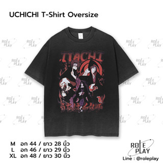 UCHICHI T-Shirt Oversize Y2K เสื้อผู้ชาย เสื้อผู้หญิง สตรีทแฟชั่น เสื้อสีดำ