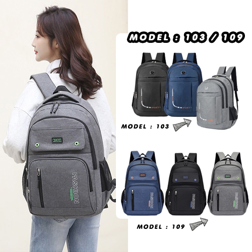 ลดล้างสต็อก กระเป๋าเป้สะพายหลัง เป้เดินทาง นักเรียนใส่หนังสือ ใส่โน๊บุค Oxford  จุของได้เยอะ รุ่น 103 / 109
