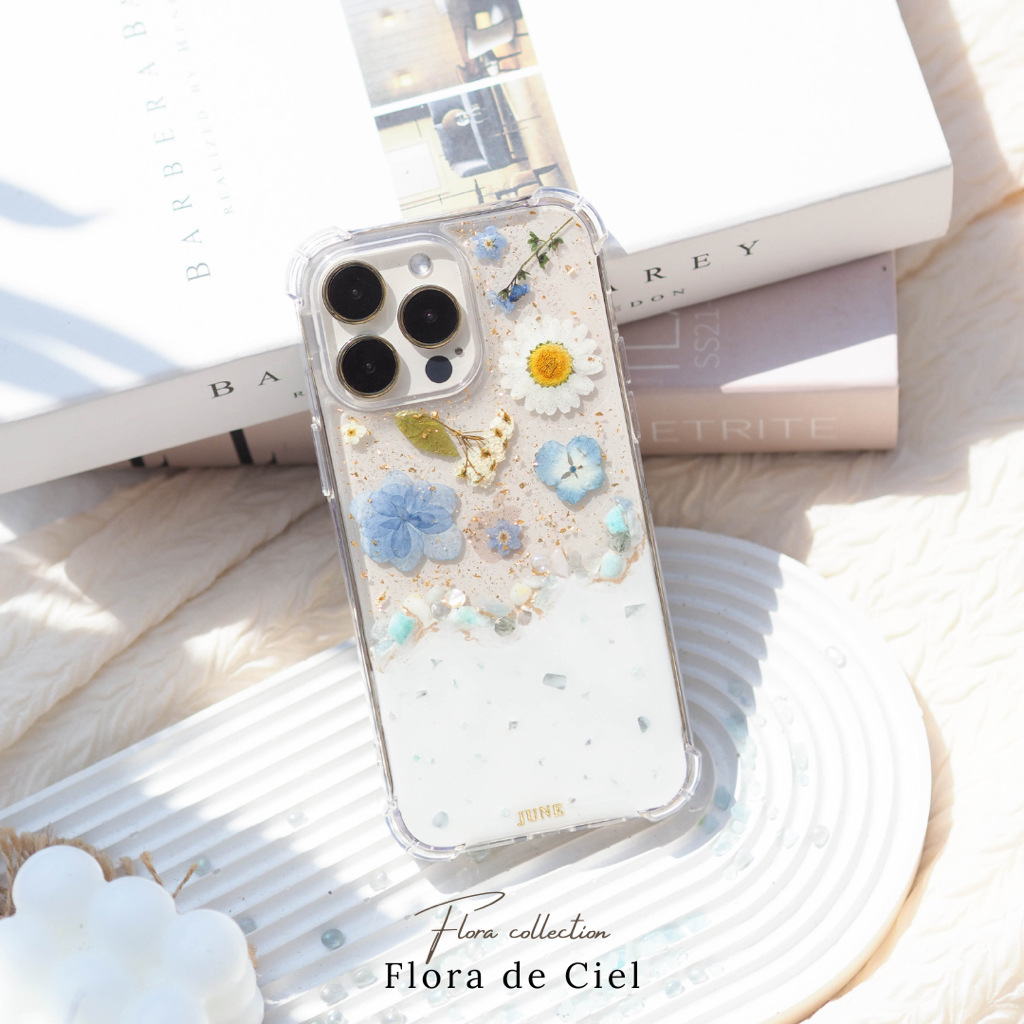 Amorosoo Flora de Ciel phone case เคสโทรศัพท์ ดอกไม้ ฝังหินมงคล