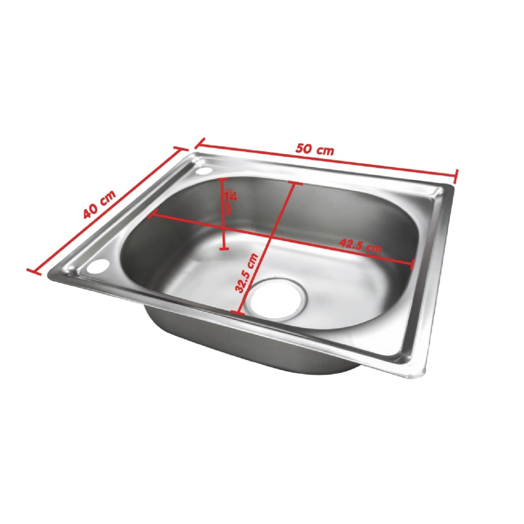 [C_HOME]อ่างซิงค์สแตนเลสชุบขาวตัวอ่างหนา0.4 ซิงค์ล้างจาน1หลุมไม่มีพักและมีที่พักมี3ขนาดให้เลือกแบบฝังเคาน์เตอร์เท่านั้น - รูปที่ 6