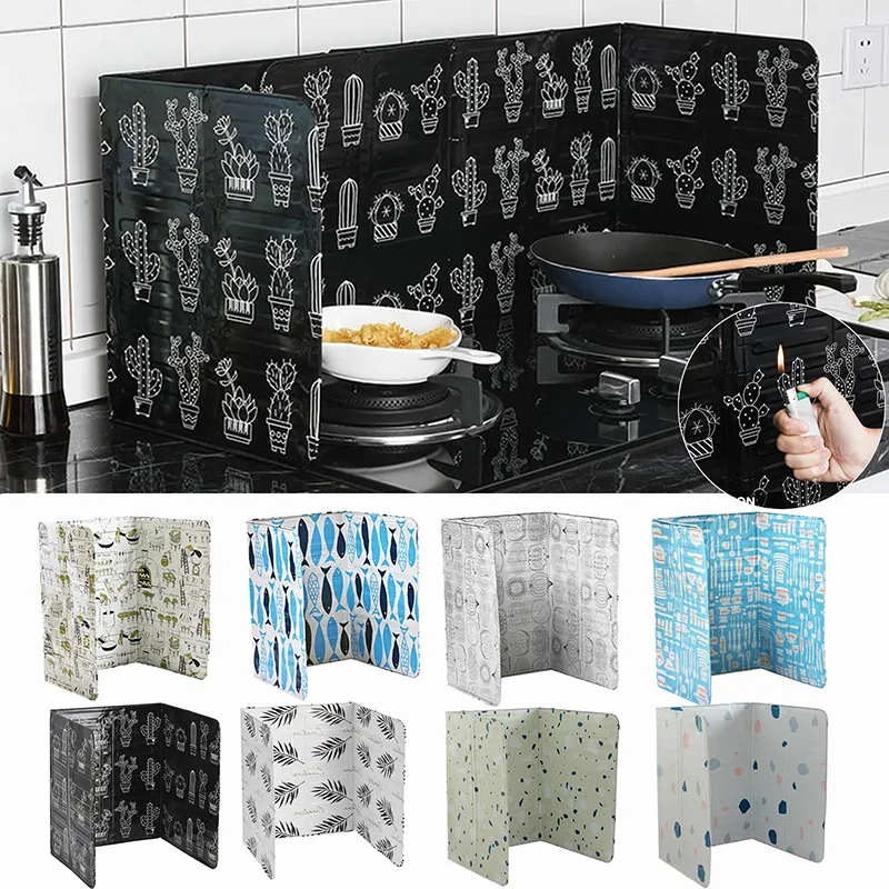 แผ่นกันน้ำมันกระเด็น ที่กันน้ำมันกระเด็น อลูมิเนียมกันน้ำมัน กันเศษอาหารกระเด็น ทนความร้อนได้
