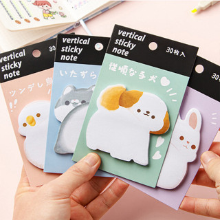 (NEW IN) โพสอิทรูปสัตว์สุดน่ารัก กระดาษโน๊ต Animal Sticky Note 🔥 พร้อมส่งจากไทย 🔥