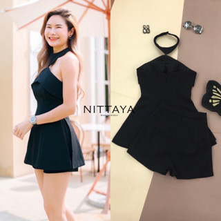 #Nittaya #ป้ายNittaya เซตเสื้อเกาะอก+กางเกง XS S M L มีโค้ดลดเพียงกดติดตามร้าน