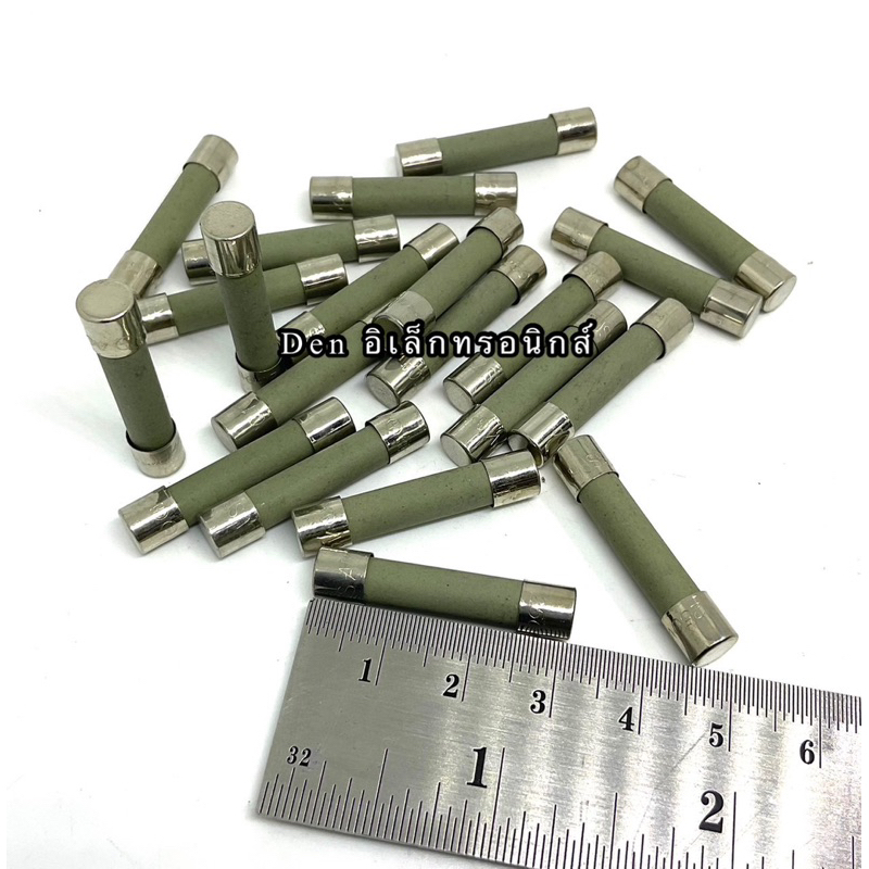 ฟิวส์ FUSE 10A250V  Size. 6.3X32mm MADE  IN TAIWAN
