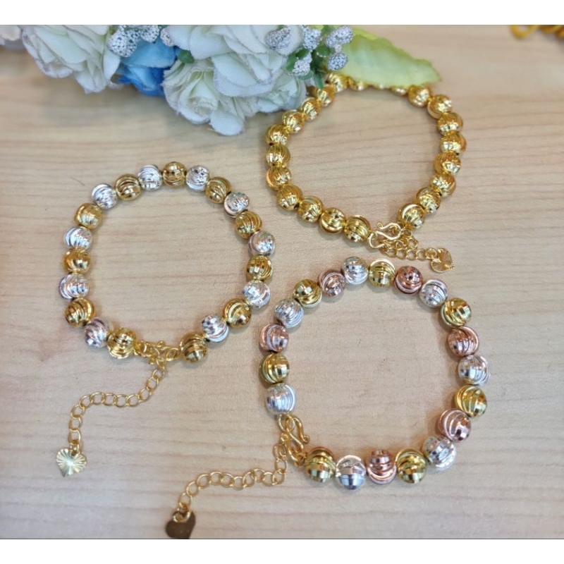 สร้อยข้อมือเม็ดมะยม สองกษัตริย์ สามกษัตริย์ ขนาด 10 มิล ปรับขนาดได้ - รูปที่ 4