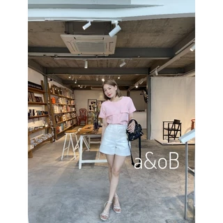 a&oB line blouse (ขนาดxs-xl) สีaqua green ระวังสินค้าเลียนเเบบ ลิขสิทธิ์เเละการออกเเบบโดยbrand a&oB