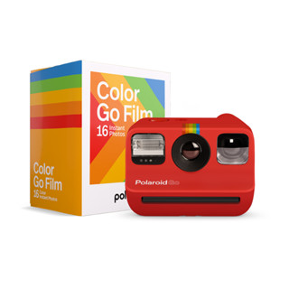 Polaroid Go (Red) Instant Camera GO Analog สีแดง ประกันศูนย์ไทย + Polaroid Go Color Film Double Pack Instant Film Black