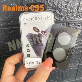 -🚚พร้อมส่งในไทย📮ฟิล์มกระจกเลนส์กล้อง ดำ 3D สำหรับรุ่น Realme C55 ฟิล์มกระจะติดเลนส์มือ