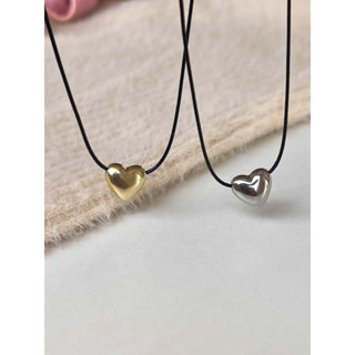 A.piece สร้อยเชือกหัวใจ mini heart string necklace(318)