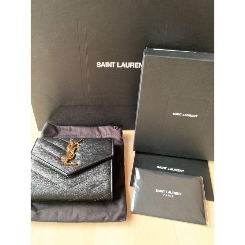 YSL TRI-FOLD WALLET มือสองของแท้ 100%