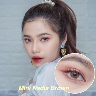 คอนแทคเลนส์ รุ่น Mini Nadia สีเทา/ตาล Gray/Brown มีค่าสายตา (0.00)-(-10.00)