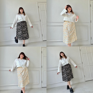 Floral skirts Plus Size กระโปรงลายดอกไม้ ลายน่ารัก