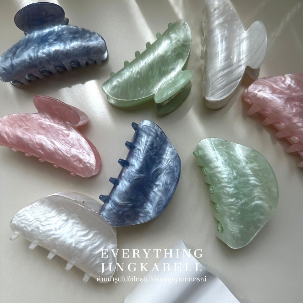 พร้อมส่ง กิ๊บหินอ่อนสีพาสเทล หลากสี