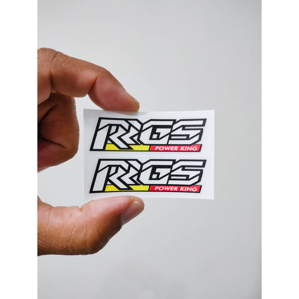 sticker rrgs ติดกระบอกโชค สกูตเตอร์ ขนาด 5x1.5cm