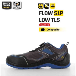 [รับประกัน 3 เดือน] Safety Jogger รุ่น FLOW S1P LOW TLS รองเท้าเซฟตี้ หัวคอมโพสิท หุ้มส้น ไม่มีเชือก คุณภาพดี