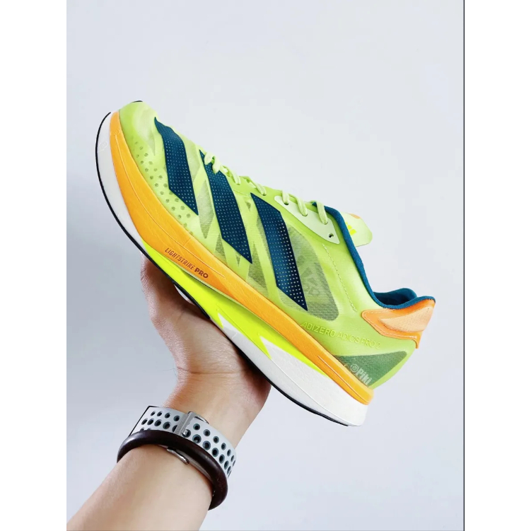adidas Adizero Adios Pro 2 yellow-green style Running shoes Authentic 100% Sports shoes