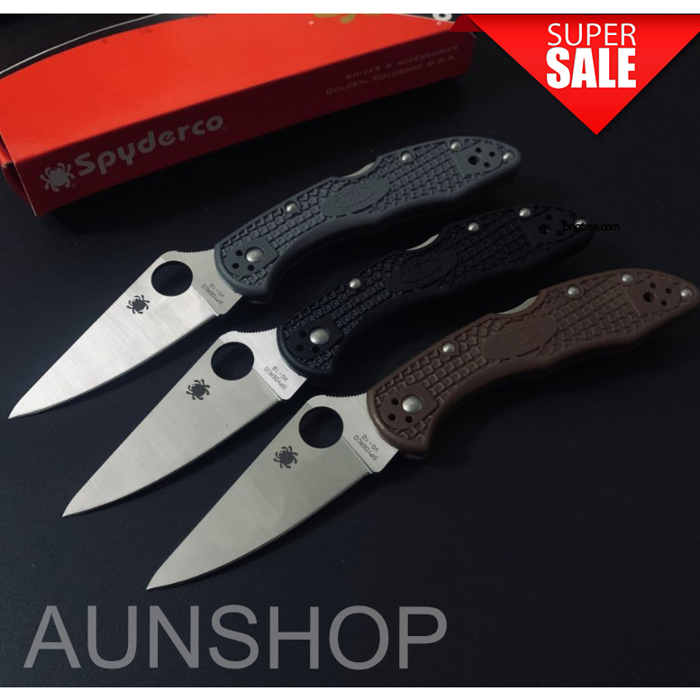 P153 มีดพับ Spyderco Endura 3 รุ่นยอดฮิต เหล็ก VG10 ด้าม FRN nylon fiber สินค้าพร้อมส่ง