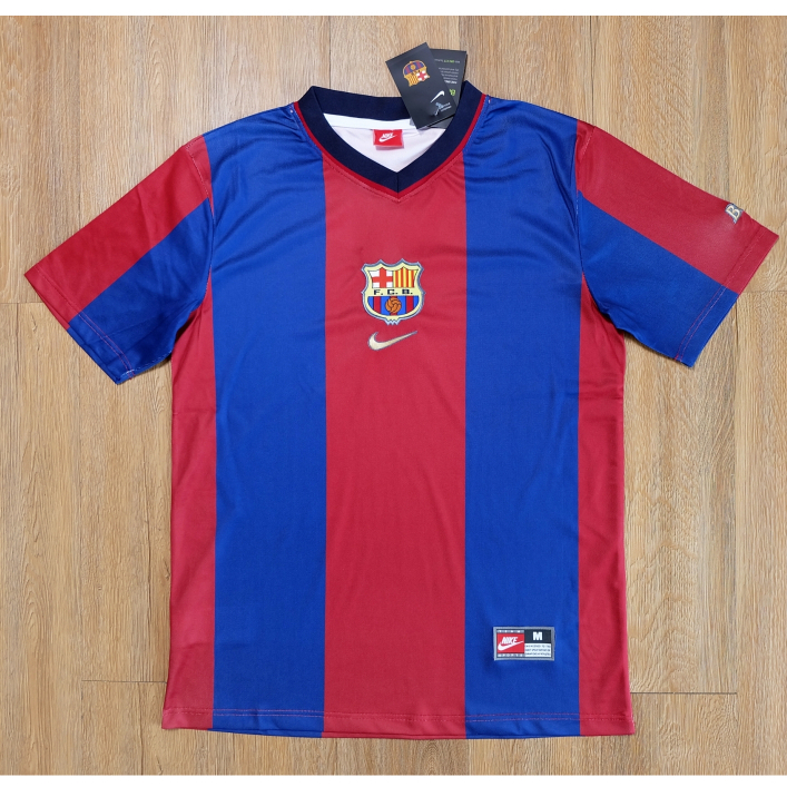 เสื่อบอลย้อนยุค บาร์เซโลน่า เหย้า เกรด AAA ฤดูกาล 1998/99 ฺBarcelona Home 1998/99 Retro AAA