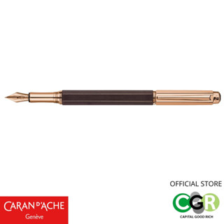 ปากกาหมึกซึม CARAN DACHE Rose Gold Plated VARIUS EBONY Fountain Pen # 4490.142