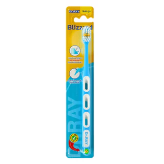 Dr.RAY Blizzard แปรงสีฟันระดับSoft มีแผ่นแปรงลิ้นที่หลังหัวแปรง No.Y6