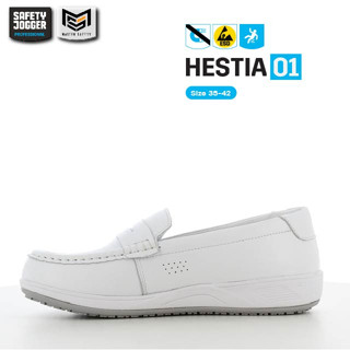 [รับประกัน 3 เดือน] Safety Jogger รุ่น HESTIA O1 รองเท้าทำงานสำหรับผู้หญิง รองเท้ากันลื่น ไม่ผสมโลหะ ESD