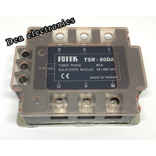 Solid State Module รุ่น TSR-FOTEK โซลิดสเตตรีเลย์ 3 เฟส 40A,80A 4~32VDC-24~380VAC ของใหม่มีพร้อมส่งในไทย