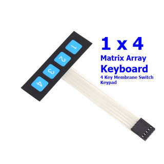 1 x 4 Matrix Array Keyboard 4 Key Membrane Switch Keypad 1*4 Keys