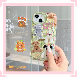 🎁ส่งของขวัญ🎁เคสไอโฟน สำหรับ 11 13 for iPhone Case 14 12 Pro Max น่ารัก การ์ตูน หมีน้อย กันกระแทก ปกป้อง เคสโทรศัพท์