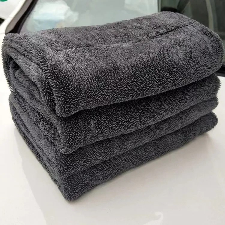 ผ้าเช็ดรถ Long Twist ซับน้ำพิเศษ Microfiber Korea เนื้อผ้า 2 ด้าน ซึมซับแรง แห้งไว // Twist