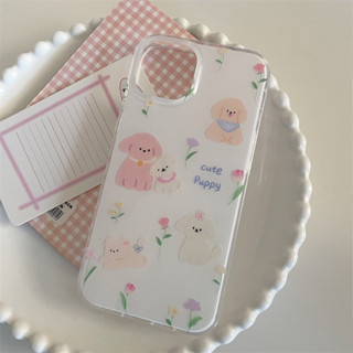 เคส สำหรับ ไอโฟน เคสซิลิโคน สินค้าพร้อมส่งจากไทย สำหรับ Iphone 14 13 12 11 Pro max หมาทิวลิป TPU-S1307