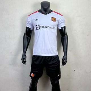 ชุดบอลผู้ใหญ่ (เสื้อ+กางเกง) ทีม ManU เนื้อผ้าโพลีเอสเตอร์ เกรด A