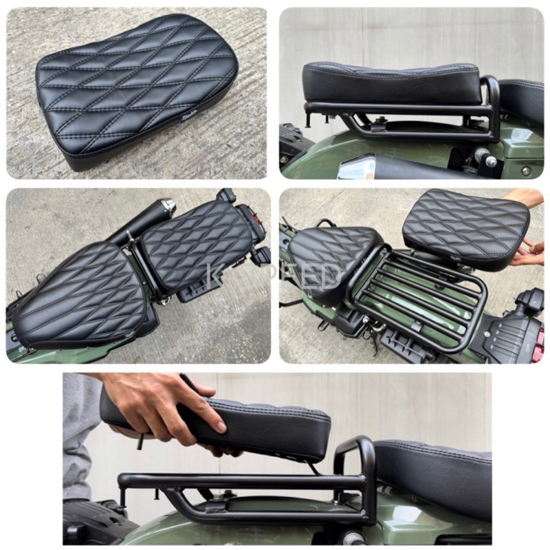เบาะซ้อนท้าย Diabolus ลายข้าวหลามตัดสำหรับตระแกรงท้ายแต่ง Diabolus V3(CT73) for CT125 (CT74)