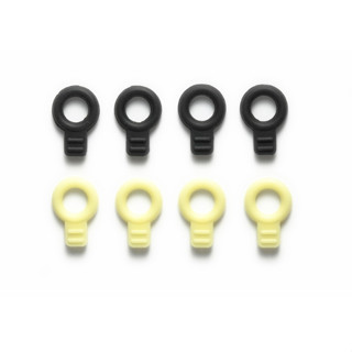 Tamiya 95492 : Rubber Body Catches (Black/Yellow)